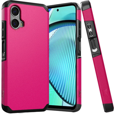 Premium Tough Strong Hybrid (Magnet Mount Friendly) Case Cover For Motorola Moto G Power 5G 2024 - Hot Pink