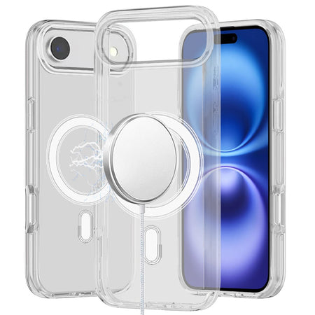 Premium Sturdy Ultra [Magnetic Circle] Thick 3mm Transparent Hybrid Case For iPhone 17 Air - Clear