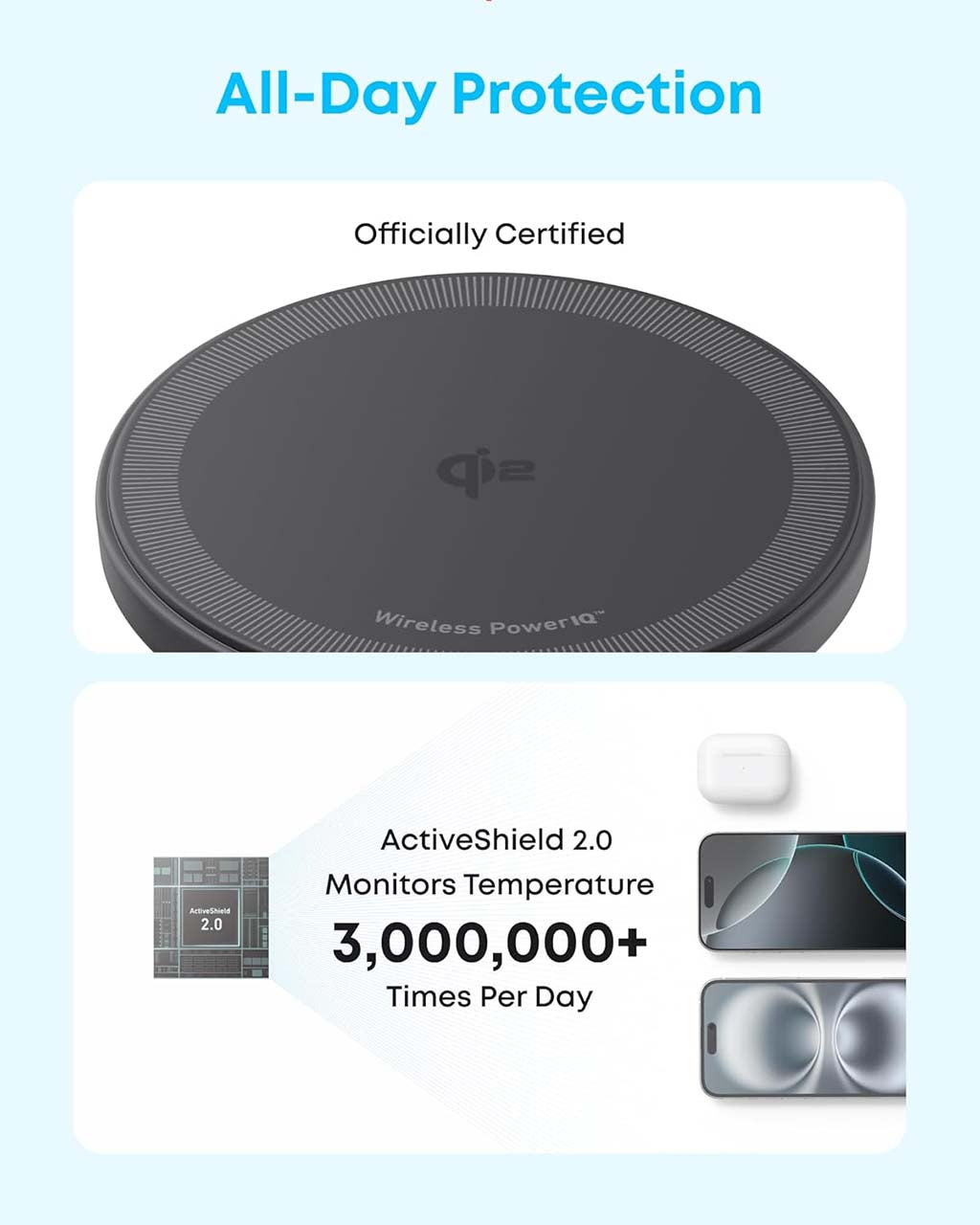 Anker 15W Qi2 Zolo Magnetic Wireless Charger Pad With Charger - Black