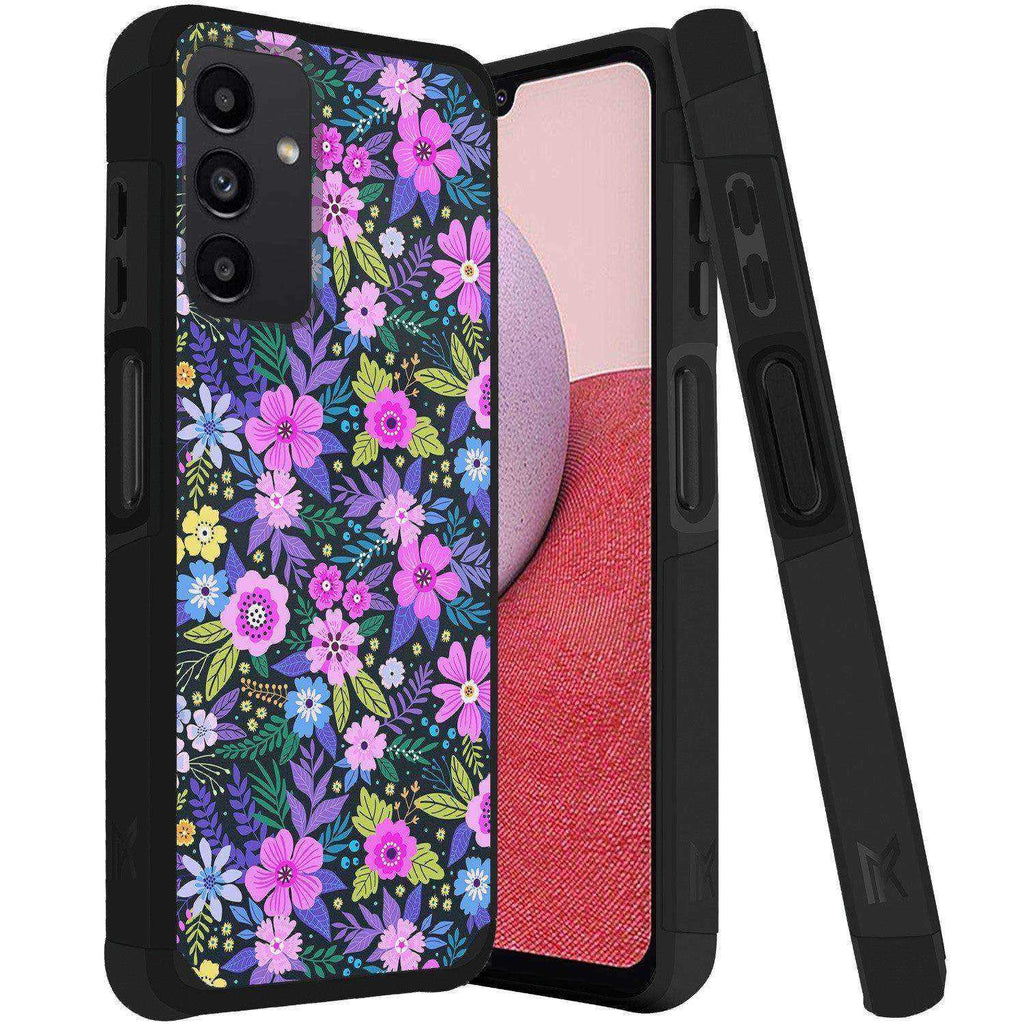 Hybrid (Magnet Mount Friendly) Case For Samsung A14 5G - Mystical Floral Boom - Tough Wild Flag