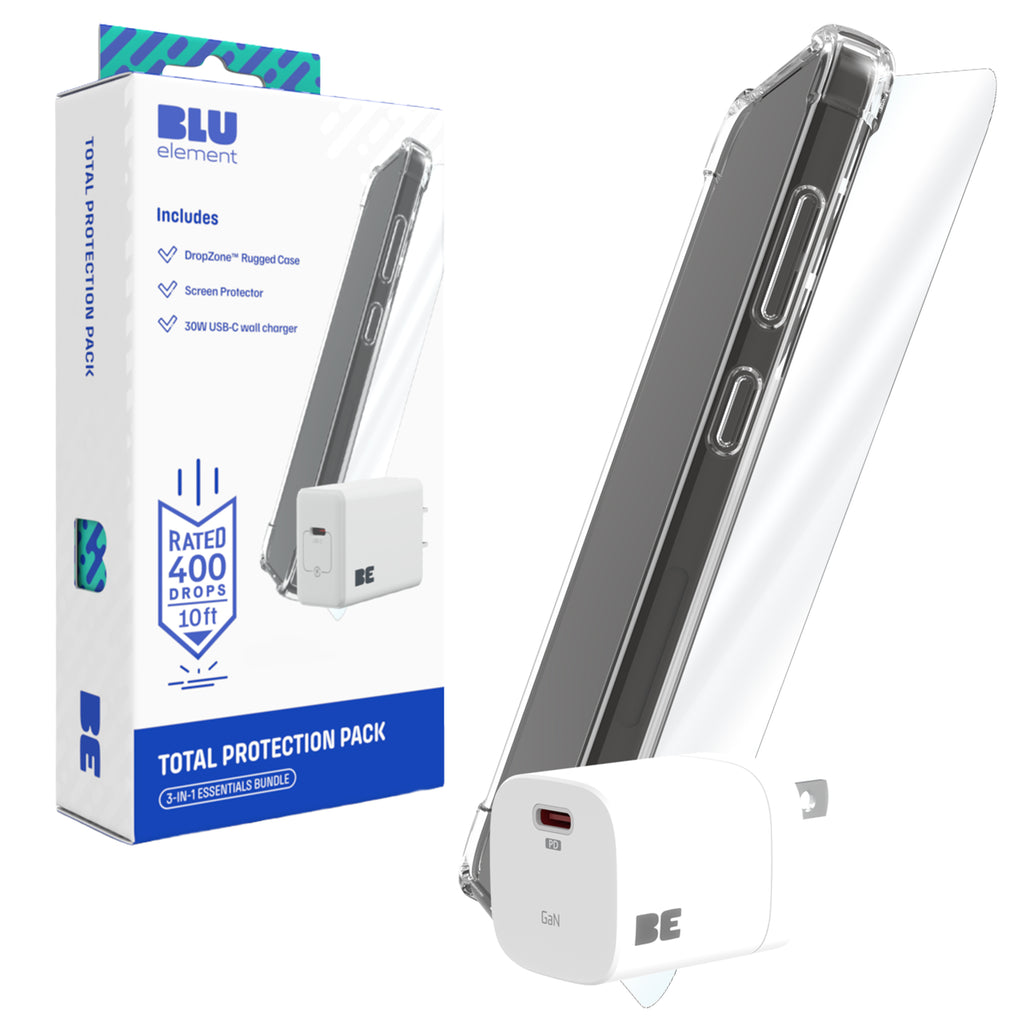 Blu Element 3-Pack Total Protection Magsafe Bundle (Case, Glass, Charger) For Iphone 17 (120-10402)
