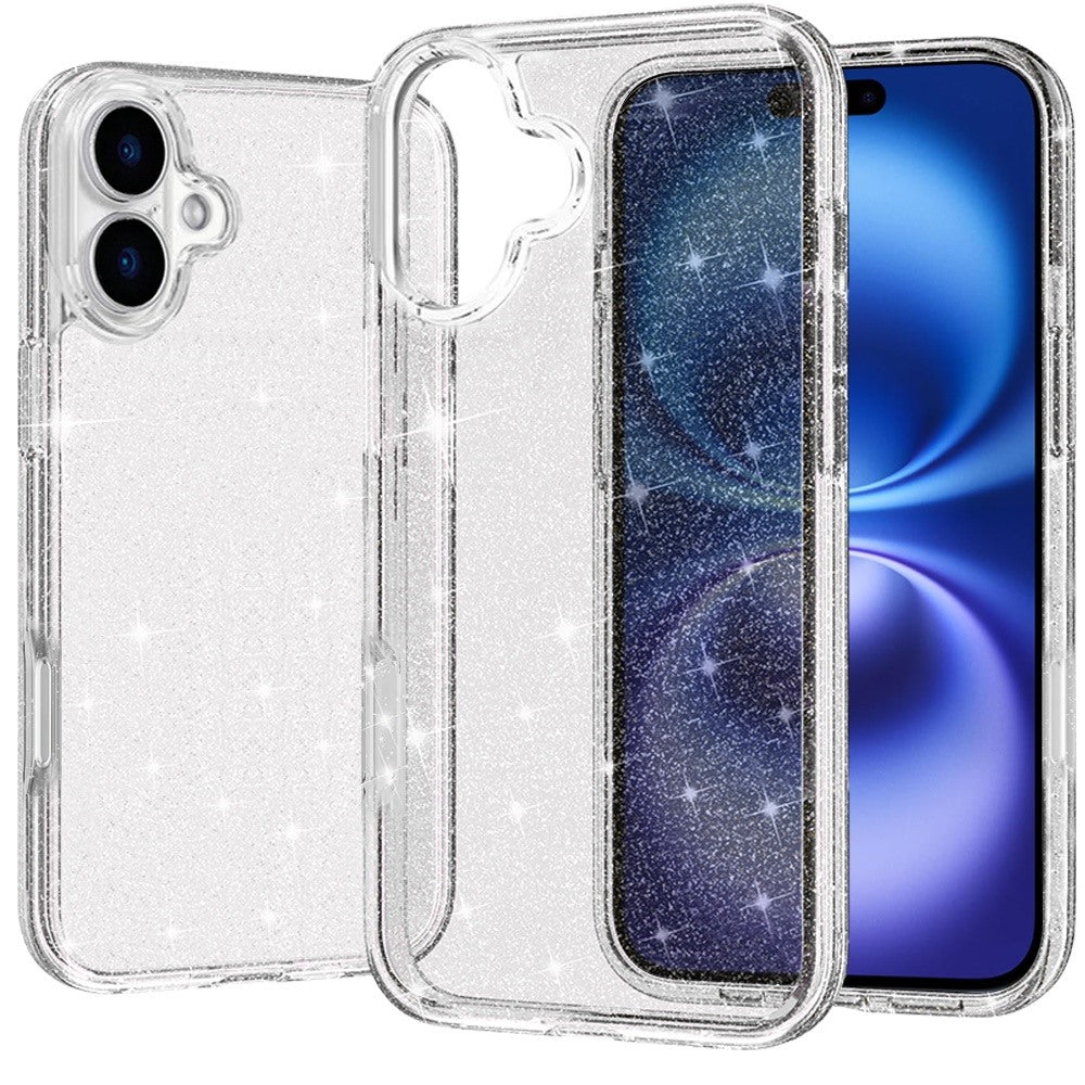 Premium Glitter Ultra Thick 3mm Transparent Hybrid Case Cover For iPhone 17 - Clear