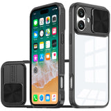 Premium Fusion Transparent Clear Hybrid Case Cover For iPhone 16 Plus 6.7 Inch - Black