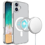 Premium True Transparent [Magnetic Circle] Shockproof Hybrid Case For iPhone 16 Plus 6.7 Inch - Clear