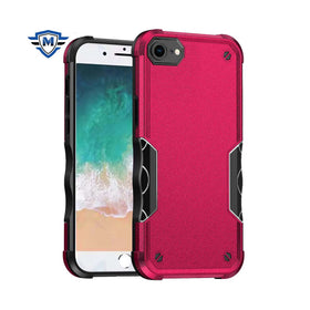 Metkase Exquisite Tough Shockproof Hybrid Case Cover For iPhone 16E / SE4 / 17e - Hot Pink