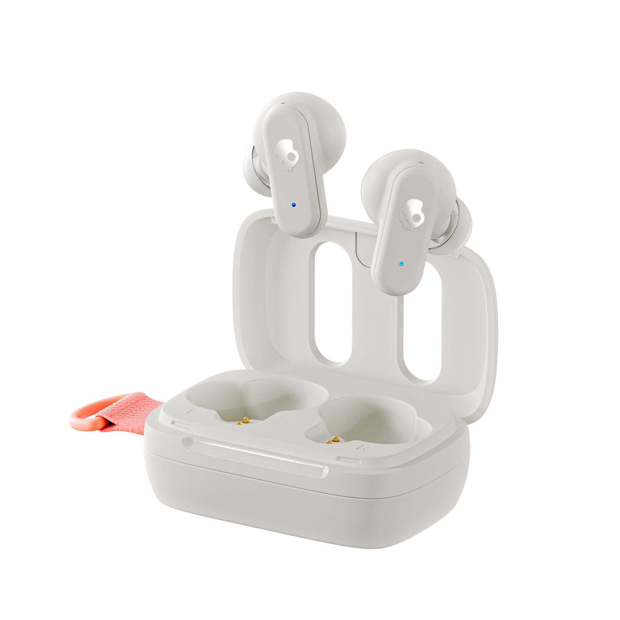 Skullcandy Dime 3 True Wireless Earbuds - Bone/Orange Glow