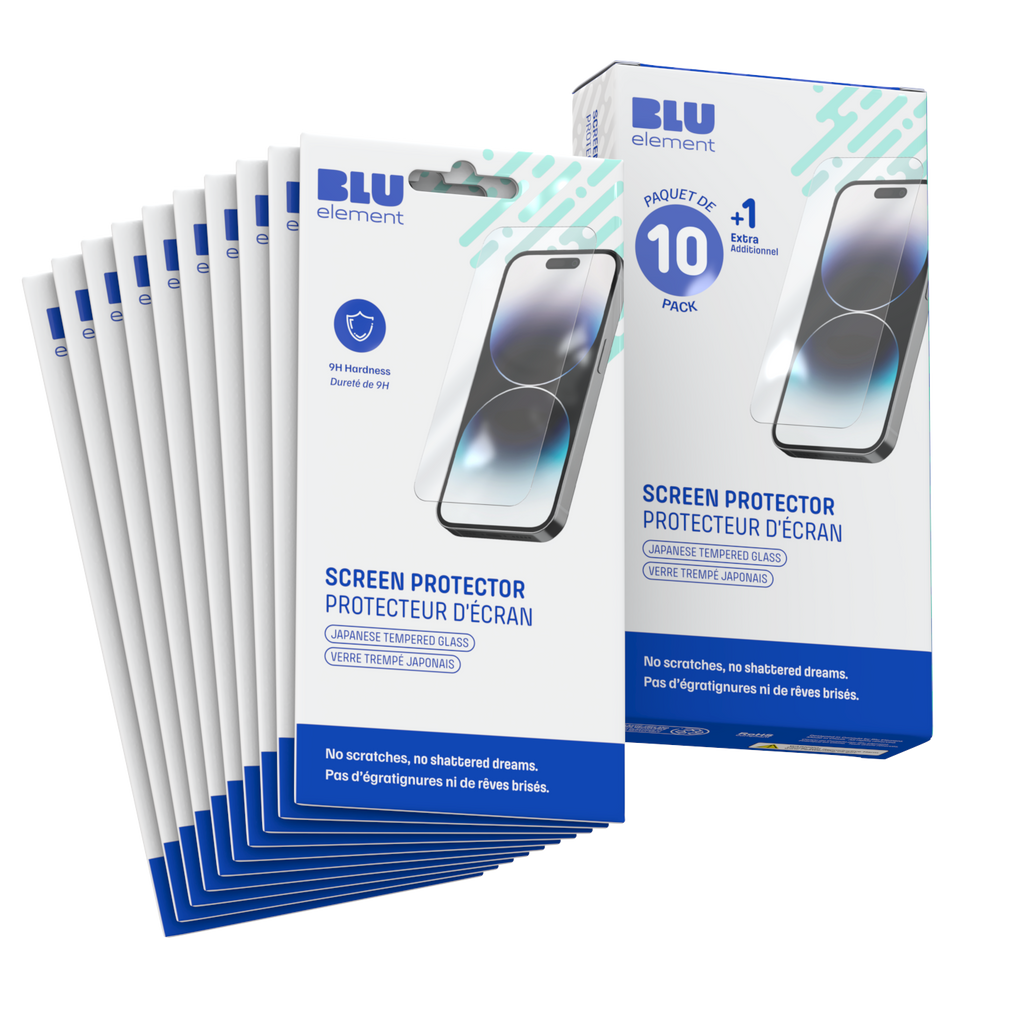Blu Element 10-Pack Tempered Glass Screen Protector (Includes 1 Extra Free) For Motorola Moto G 5G 2026/2025