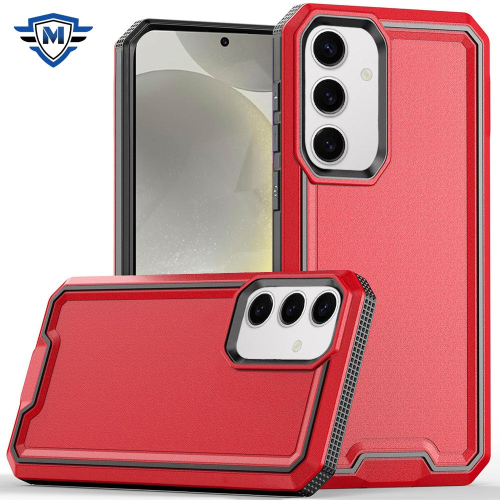 Metkase Rank Tough Strong Modern Fused Hybrid Case For Samsung S25/S24 - Red