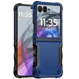 Metkase Exquisite Tough Shockproof Hybrid Case In Slide-Out Package For Motorola Razr 2025 / Razr 2024 - Blue