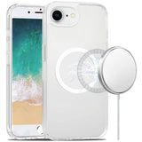 Premium [Magnetic Circle] Smooth Safe Matte Feel Hybrid Case For iPhone 16E / SE4 - Clear