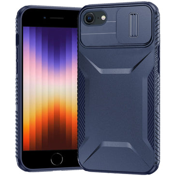 Premium Ultimate U Design Hybrid Case With Camera Window Covering For iPhone Se 2/Se 3/7/8 - Dark Blue