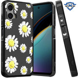 Metkase Tough Strong Hybrid (Magnet Mount Friendly) Case Cover For Motorola Moto G 5G 2024 - Chamomile Flowers