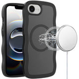 Premium Grip Hand Magnetic Ring HQ Hybrid Case For iPhone 16E (E Edition) / SE4 (2025) / 17e - Black