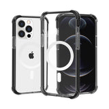 Premium Acrylic Tough 2.5Mm Transparent Shockproof Hybrid Case For iPhone 13 / 14 - Black