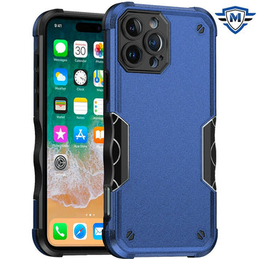 Metkase Exquisite Tough Shockproof Hybrid Case Cover In Slide-Out Package For iPhone 16 Pro Max 6.9 Inch - Blue