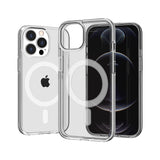 Premium Sturdy Ultra (Magnetic Circle) Thick 3Mm Transparent Hybrid Case For iPhone 13 / 14 - Clear