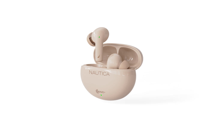 Nautica True Wireless Stereo Earbuds With Charging Case T610 - Latte