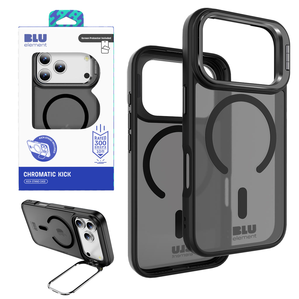 Blu Element Chromatic Kick Magsafe Case With Screen Protector For Iphone 17 Pro Max (120-10424) - Black