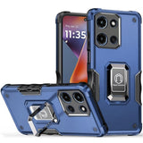 Premium Optimum Magnetic Ring Stand Hybrid Case For Moto G 5G 2025 - Blue