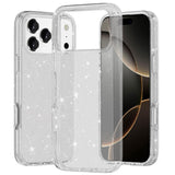 Premium Glitter Ultra Thick 3mm Transparent Hybrid Case Cover For iPhone 17 Pro Max - Clear