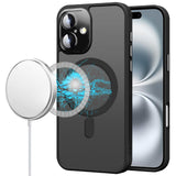 Premium Complete Protection Hq Hybrid Case With Metal Tempered Camera Glass For iPhone 16 6.1 Inch - Black