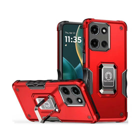 HR Premium Optimum Magnetic Ring Stand Hybrid Case Cover For Moto G Stylus 5G 2025/2026 - Red
