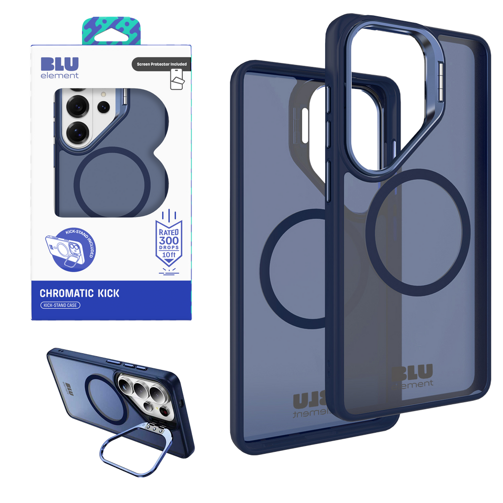 Blu Element Chromatic Kick Case W/ Magnets And Screen Protector For Samsung Galaxy S26 Ultra - Navy