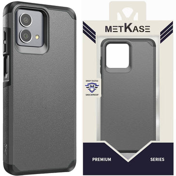 Metkase (Original Series) Tough Strong Shockproof Hybrid Case In Slide-Out Package For Moto G Stylus 5G (2023) - Charcoal Grey