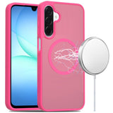 Premium [Magnetic Circle] Smooth SaFE Matte Feel Hybrid Case For Samsung A17 5G - Hot Pink