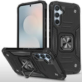 Premium Robust Magnetic Kickstand Hybrid Case Cover For Samsung S25 FE - Black