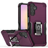 Premium Optimum Magnetic Ring Stand Hybrid Case Cover  For Samsung A25 5G - Dark Purple