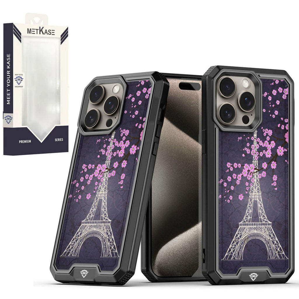 Metkase Premium Rank Design Fused Hybrid In Slide-Out Package For Motorola Moto G 5G (2023) - Dark Grunge Eiffel Tower