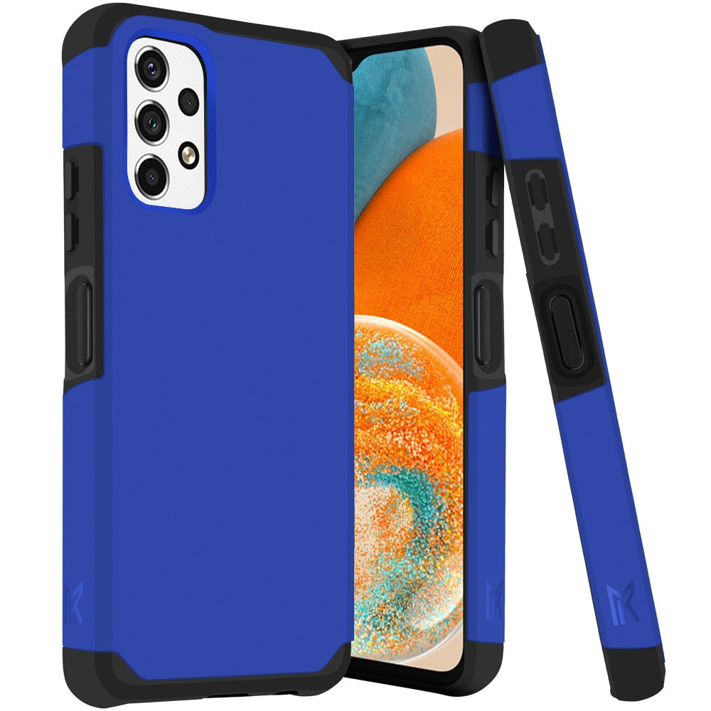 Metkase Tough Strong Hybrid (Magnet Mount Friendly) Case Cover For Samsung A23 5G - Classic Blue