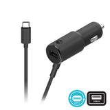 Motorola TurboPower 36W PD Charger - USB-C Cable, Dual Port - Black