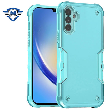 Metkase Exquisite Tough Shockproof Hybrid Case Cover In Premium Slide-Out Package For Samsung A15 5G - Teal
