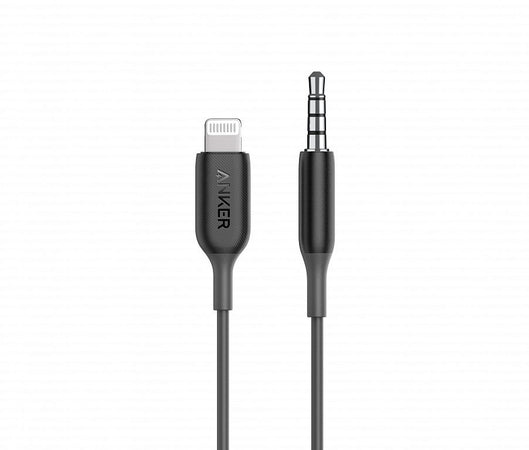 Anker 3.5 MM 3' Audio Cable With Lightning Connector - Black