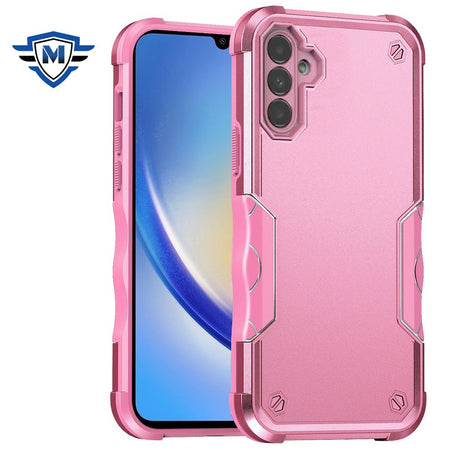 Metkase Exquisite Tough Shockproof Hybrid Case Cover In Premium Slide-Out Package For Samsung A15 5G - Pink