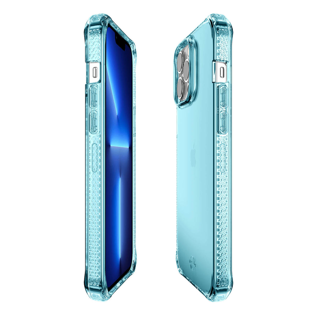 ITSKINS Spectrum Clear Case For iPhone 13 Pro Max / 12 Pro Max - Antimicrobial - Light Blue