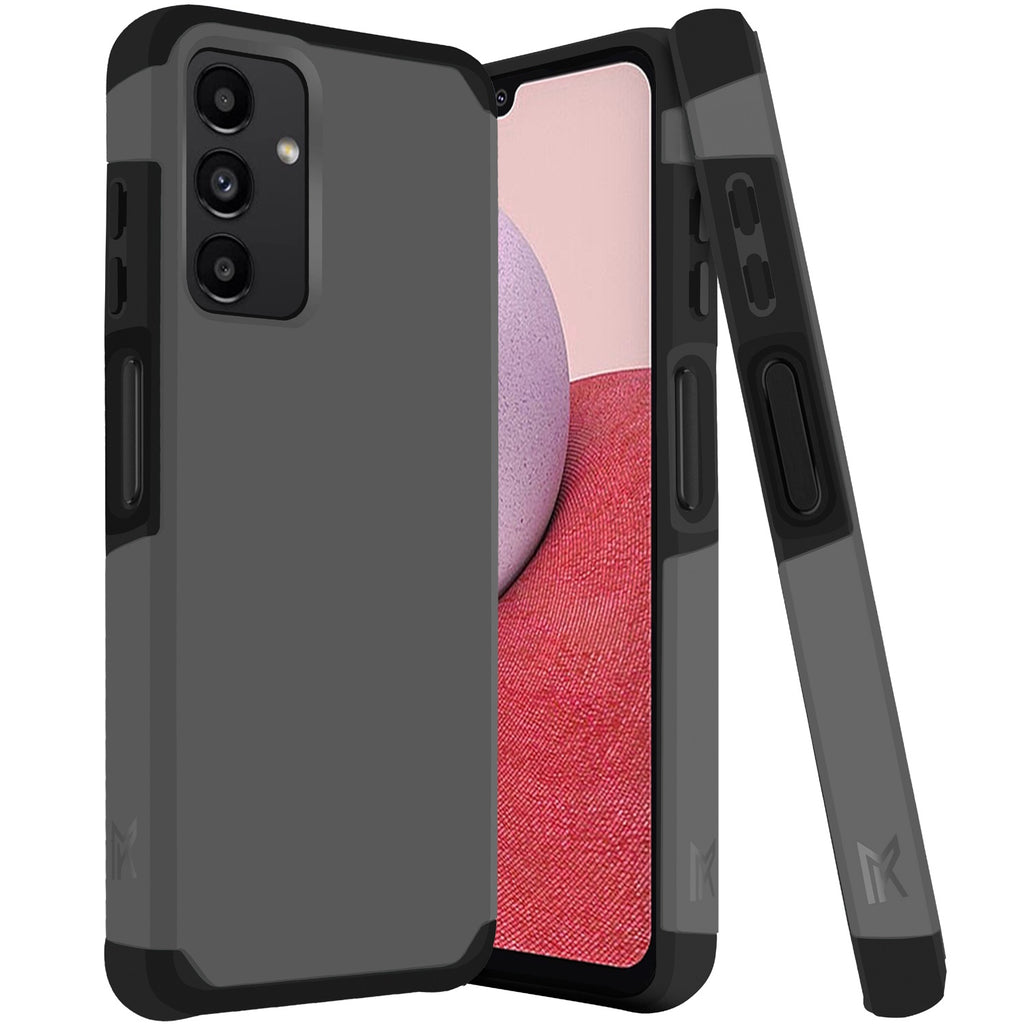 MetKase Tough Strong Hybrid (Magnet Mount Friendly) Case Cover For Samsung A14 5G - Charcoal Grey