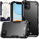 Metkase Exquisite Tough Shockproof Hybrid For iPhone 11 - Black/Black