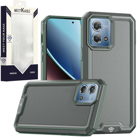 Metkase Rank Tough Strong Modern Fused Hybrid In Slide-Out Package For Moto G Stylus 5G (2023) - Grey