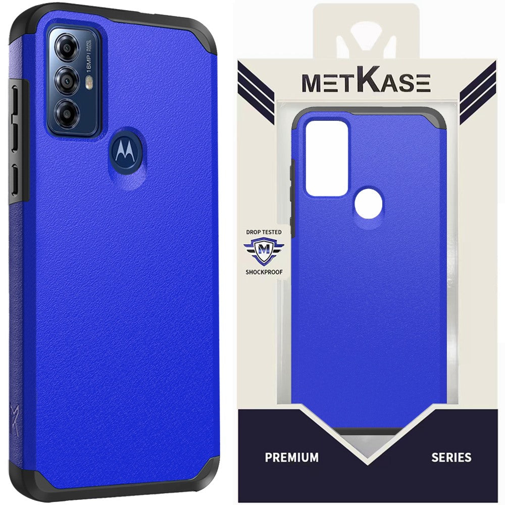 Metkase (Original Series) Tough Shockproof Hybrid For Motorola Moto G Play 5G (2023) - Cool Blue