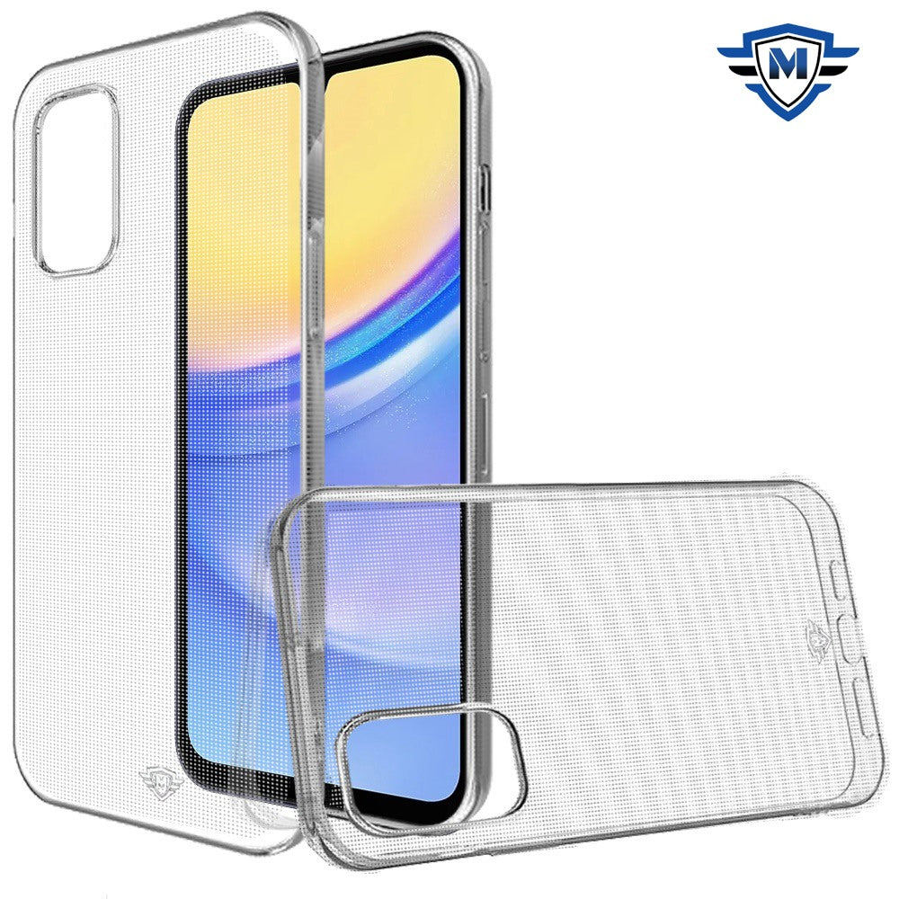 Metkase Simple Basic Minimalistic Transparent Clear Thick Tpu Case Cover Slide-Out Package For Samsung A15 5G - Clear
