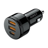 Aukey 36W Dual USB-A/USB-C CAR Charger - Black