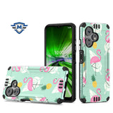 Metkase Strong Tough Metallic Design Hybrid In Slide-Out Package For Celero 3 Plus - Flamingo