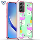 Metkase Premium Rank Design Fused Hybrid Case In Slide-Out Package For Samsung A15 5G - Flamingo