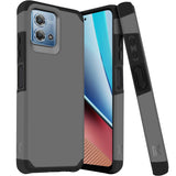 MetKase Tough Strong Hybrid (Magnet Mount Friendly) Case Cover For Motorola G Stylus 5G 2023 - Charcoal Grey