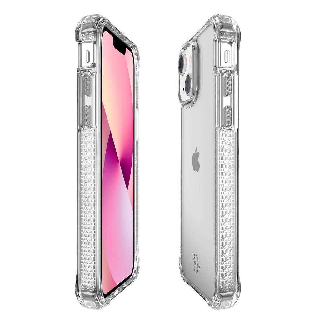 ITSKINS Hybrid Clear Case For iPhone 13 - Antimicrobial - Transparent