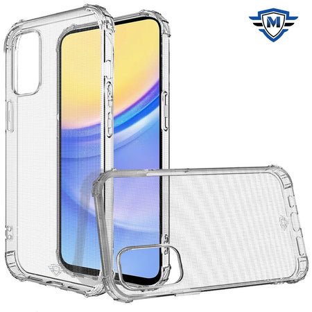 Metkase Shockproof Transparent Thick Tpu Case Cover In Premium Slide-Out Package For Samsung A15 5G - Clear