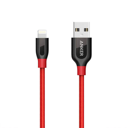 Anker Powerline+ 3' USB-A To Lightning Cable- Red